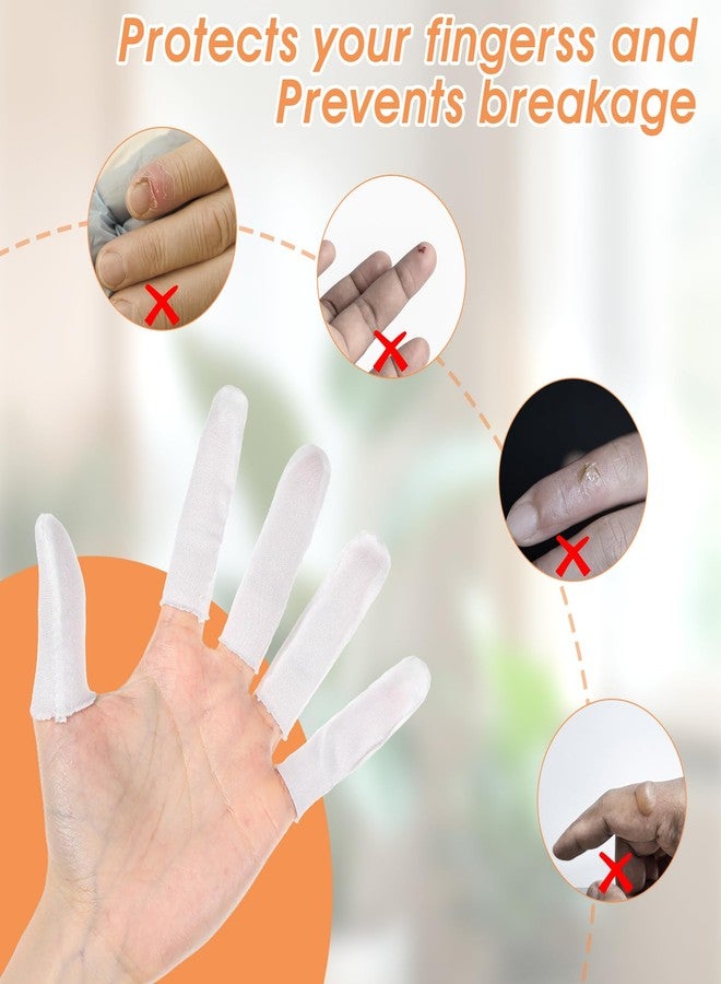 Elegaperma 200 Pcs Finger Gauze Sleeve,Cotton Finger Cots,White Fingers Sleeves Protectors for Injury,Comfortable Breathable Cloth Fingers Covers,Moisture Wicking - Image 4
